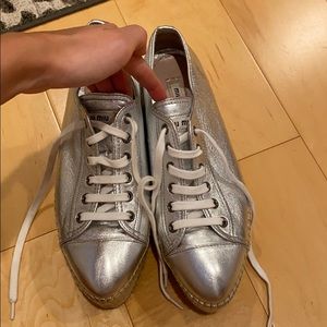 Miu miu platform espadrilles